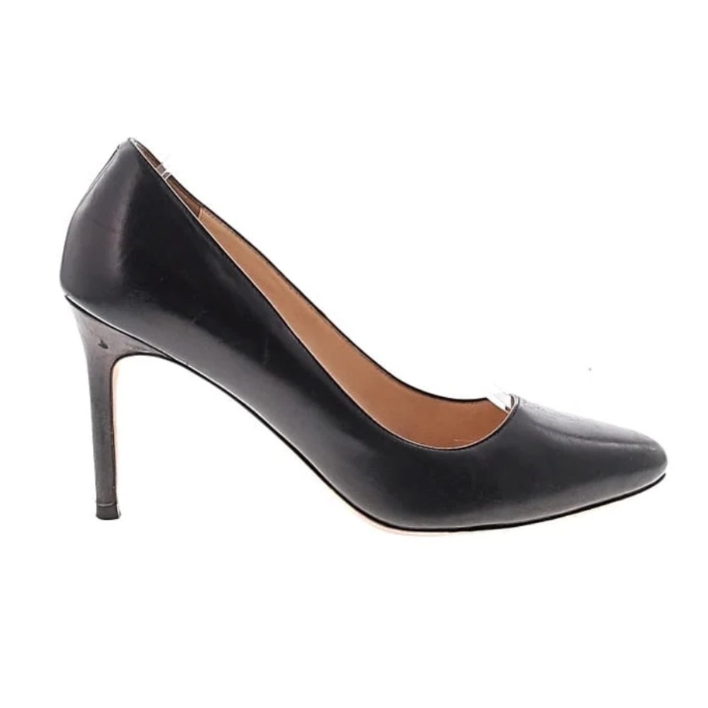 Cole Haan Bethany Almond Toe Blk Leather 3.5” Heels Pumps. Size 9 D15